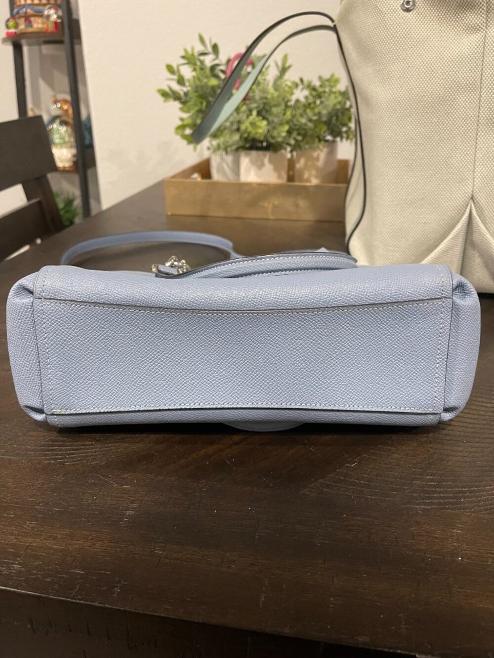 Coach Leather Mini Brooke Blue Carryall - Picture 7 of 10